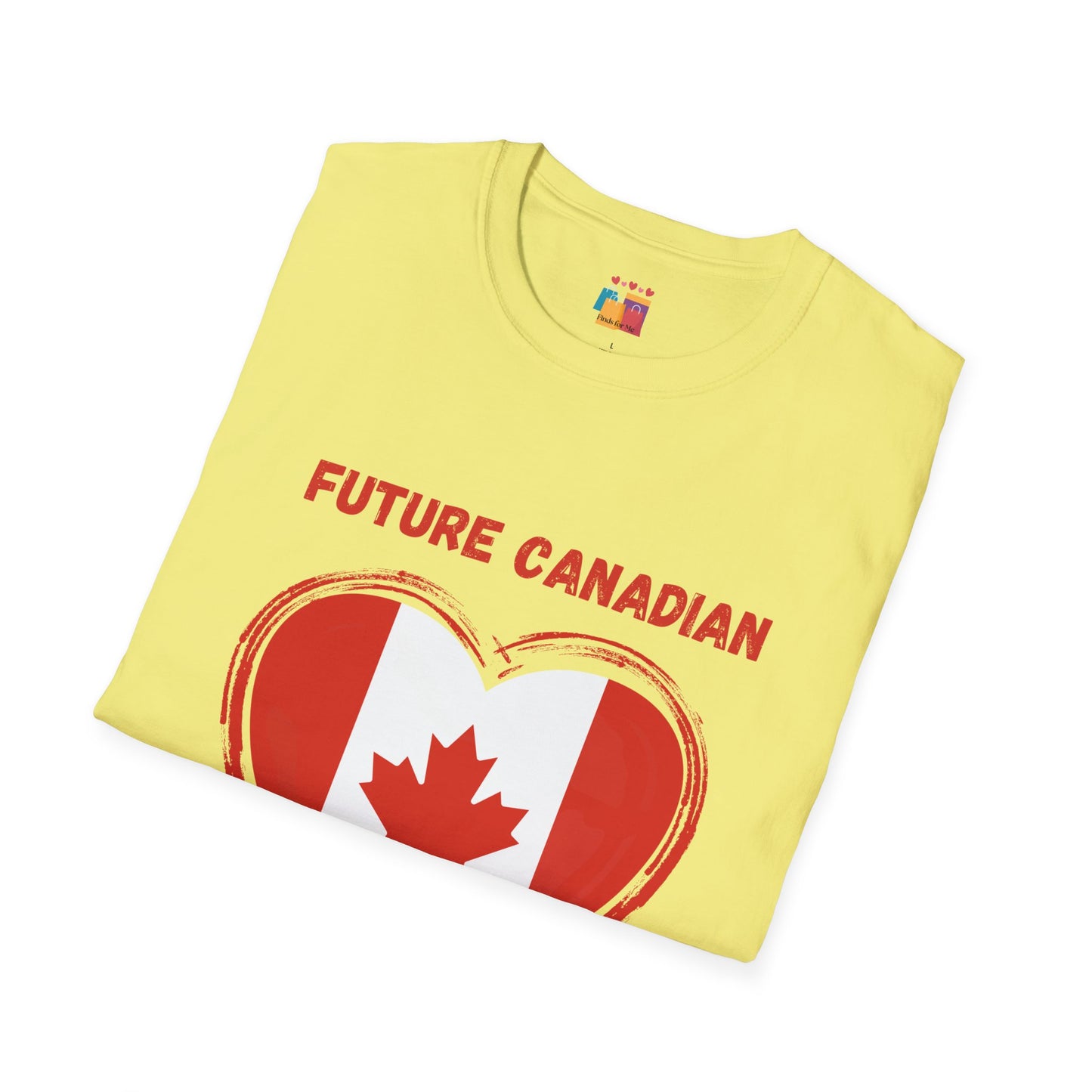 Future Canadian Unisex Softstyle T-Shirt - Perfect Gift for New Canadians