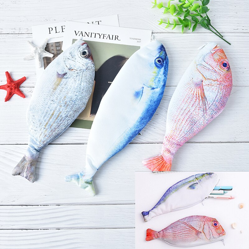 1Pcs Korea Style Creative Fish Pencil Case Cloth