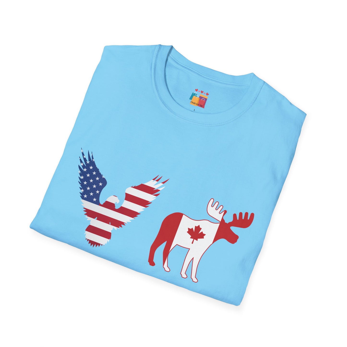 Unisex Softstyle T-Shirt - American Born & Canada Bound Graphic Tee