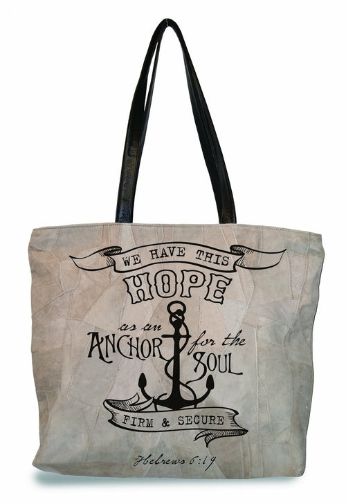 Recycled Leather Small Bag : Hebrews 6:19
