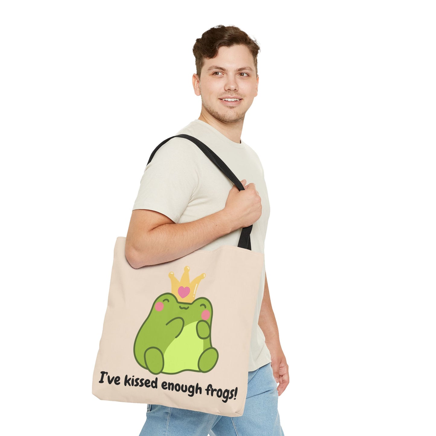 Cute Froggy Tote Bag - 'I've Kissed Enough Frogs!'