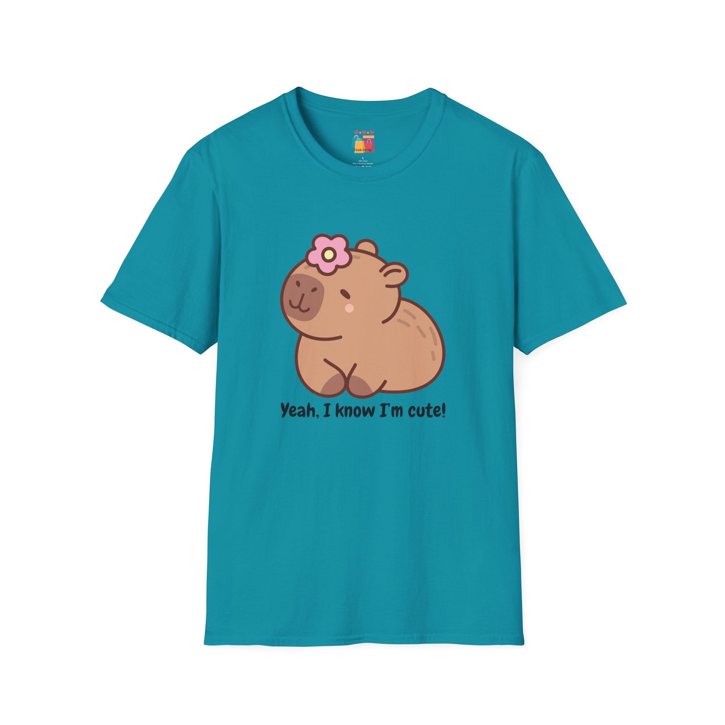 Cute Capybara Unisex Softstyle T-Shirt - Fun & Playful Design for Animal Lovers