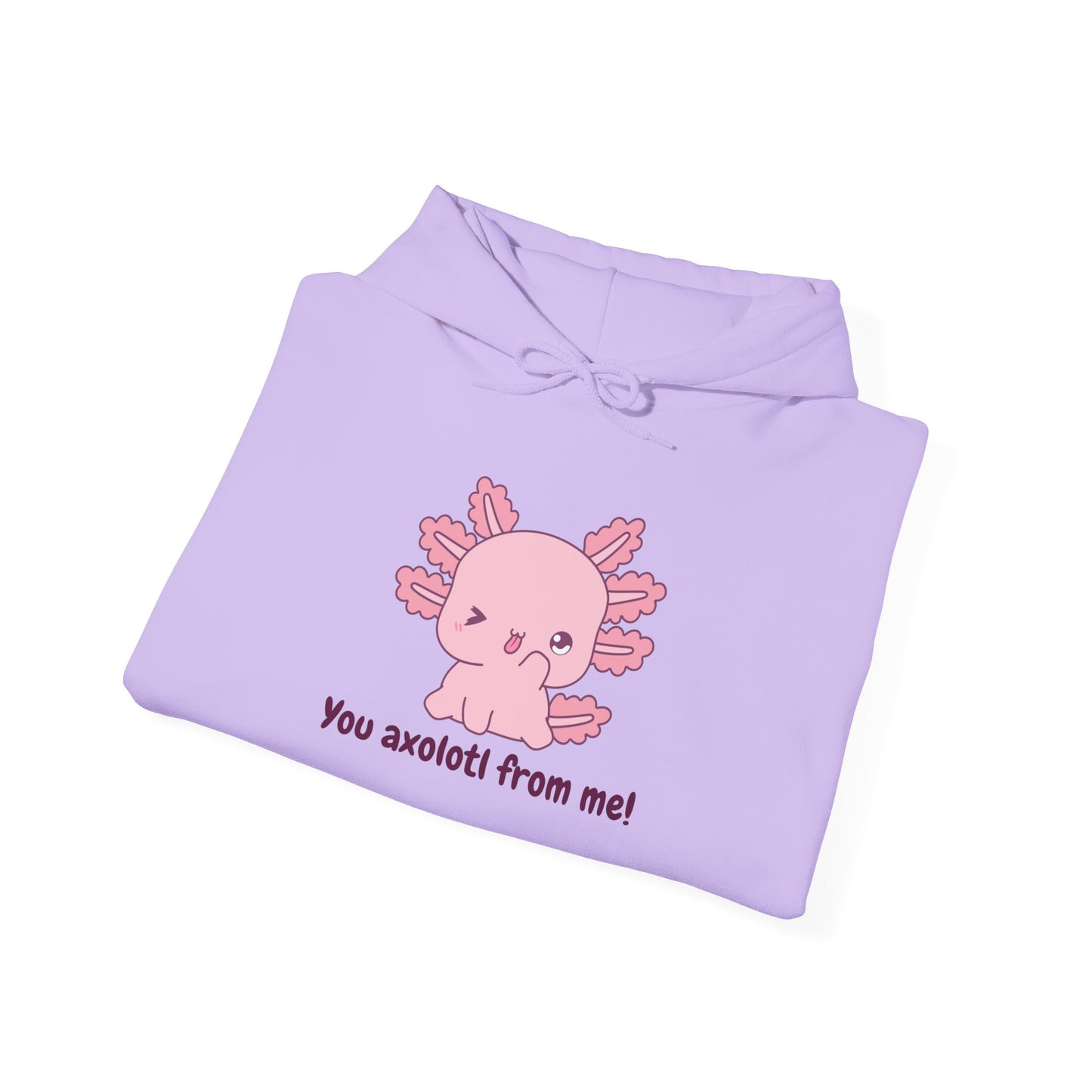 Funny Axolotl Hoodie - "You Axolotl From Me!" - Unisex Heavy Blend Sweatshirt