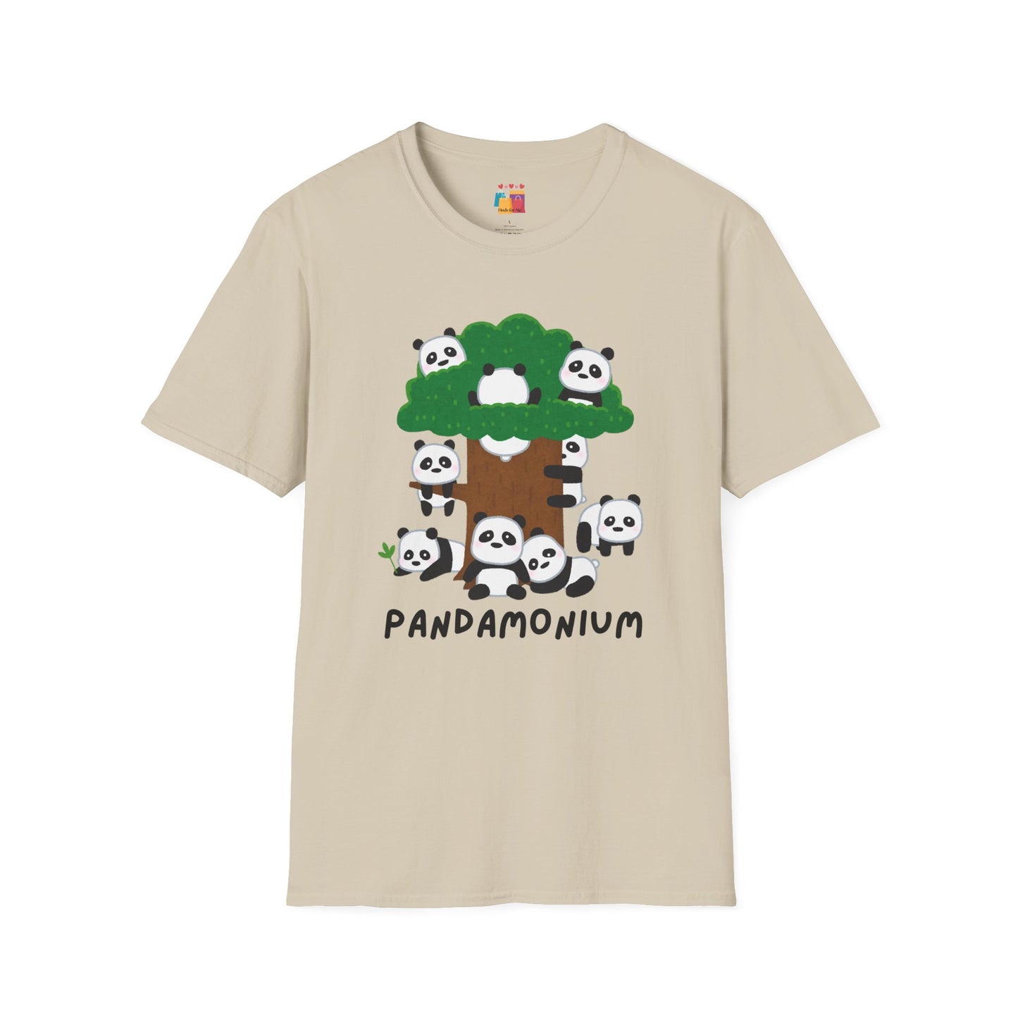 Panda Pandamonium Unisex Softstyle T-Shirt - Cute Nature Graphic Tee