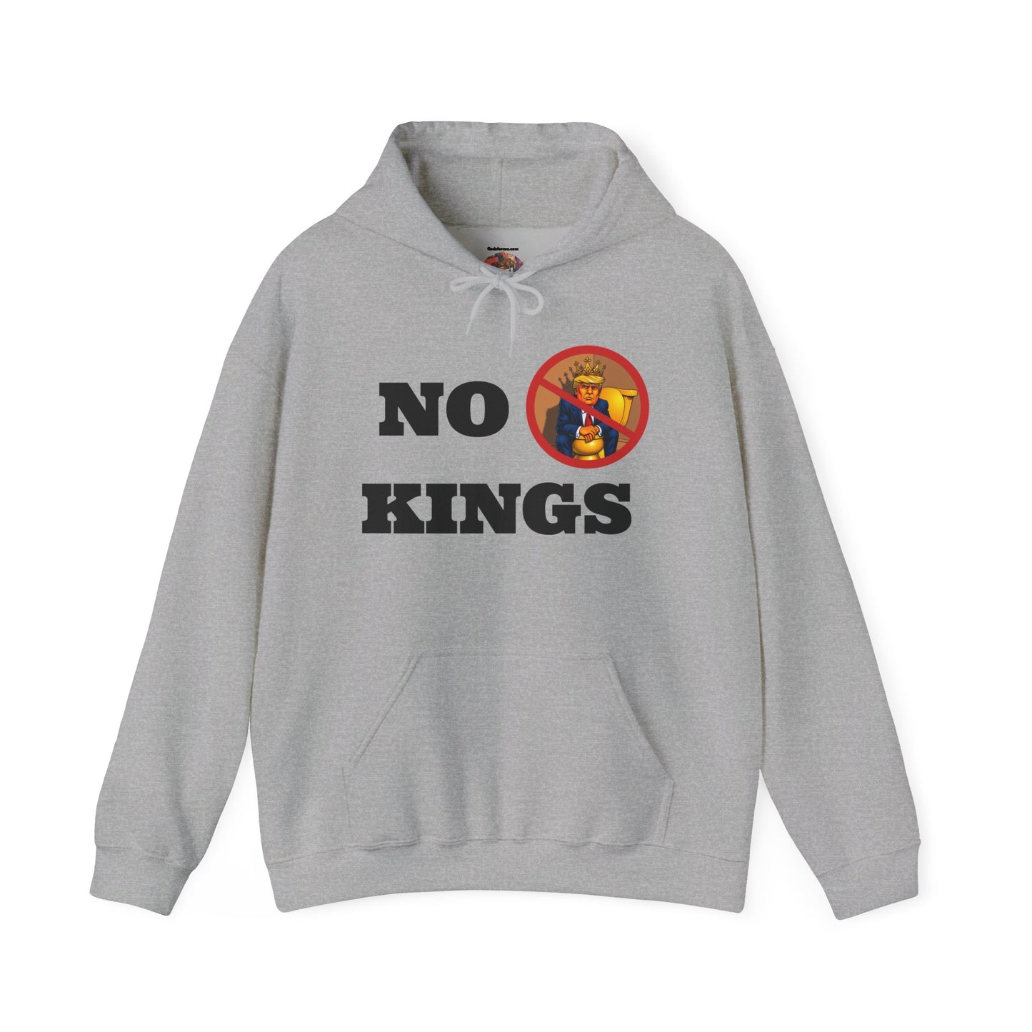 NO KINGS Hoodie — Anti-Monarchist Graphic Pullover