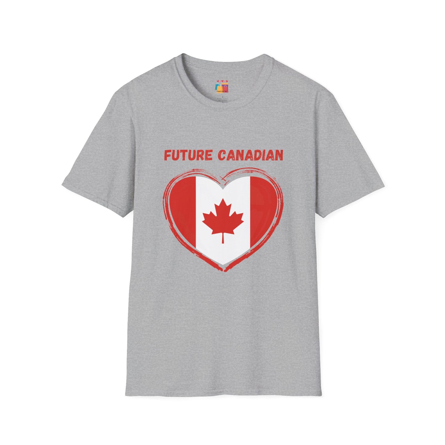 Future Canadian Unisex Softstyle T-Shirt - Perfect Gift for New Canadians