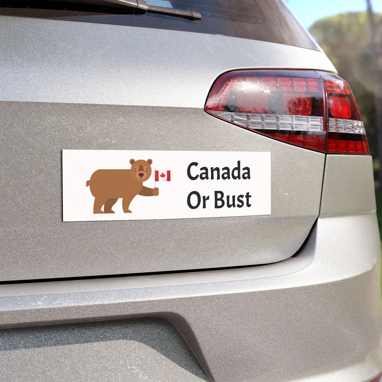 Cute Canada Or Bust Car Magnet for Adventure Lovers