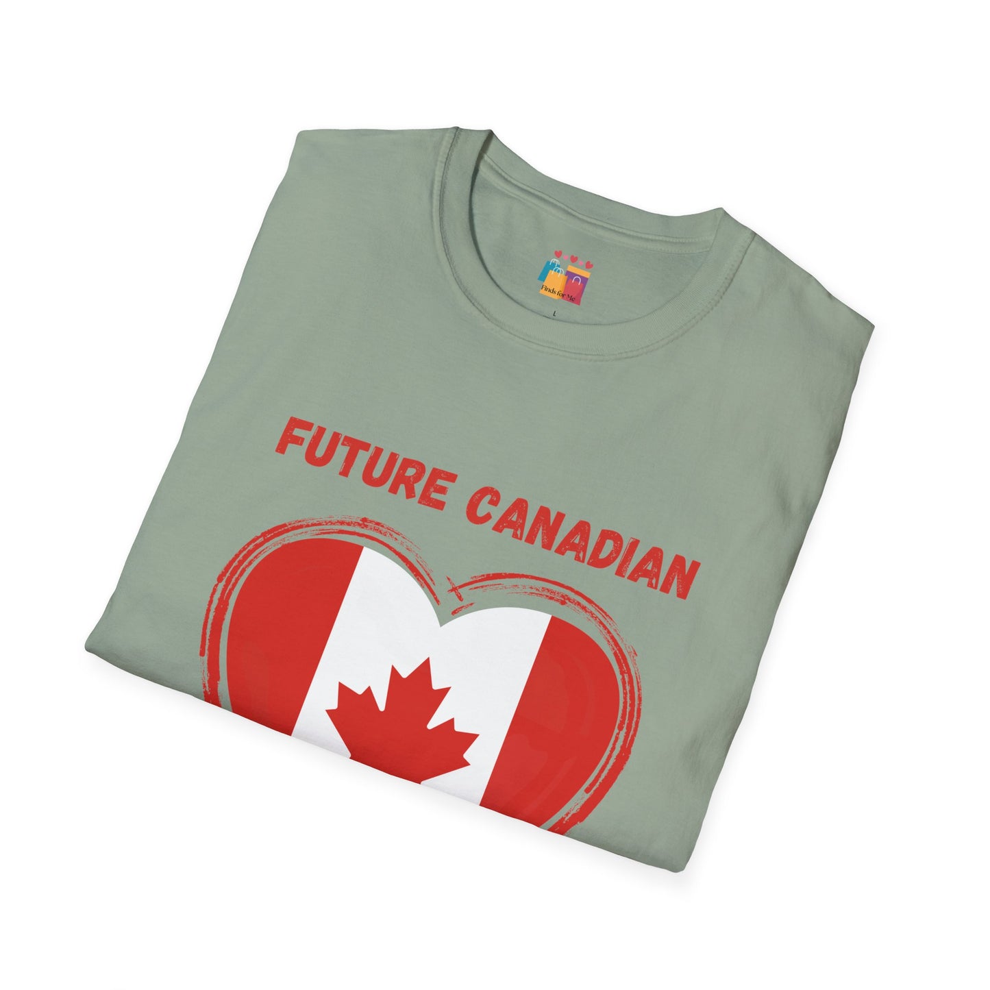 Future Canadian Unisex Softstyle T-Shirt - Perfect Gift for New Canadians