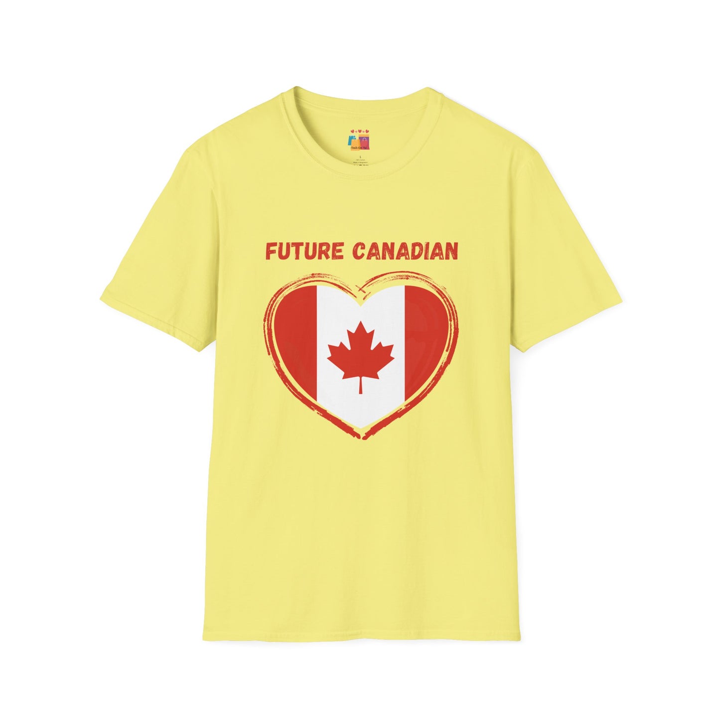 Future Canadian Unisex Softstyle T-Shirt - Perfect Gift for New Canadians