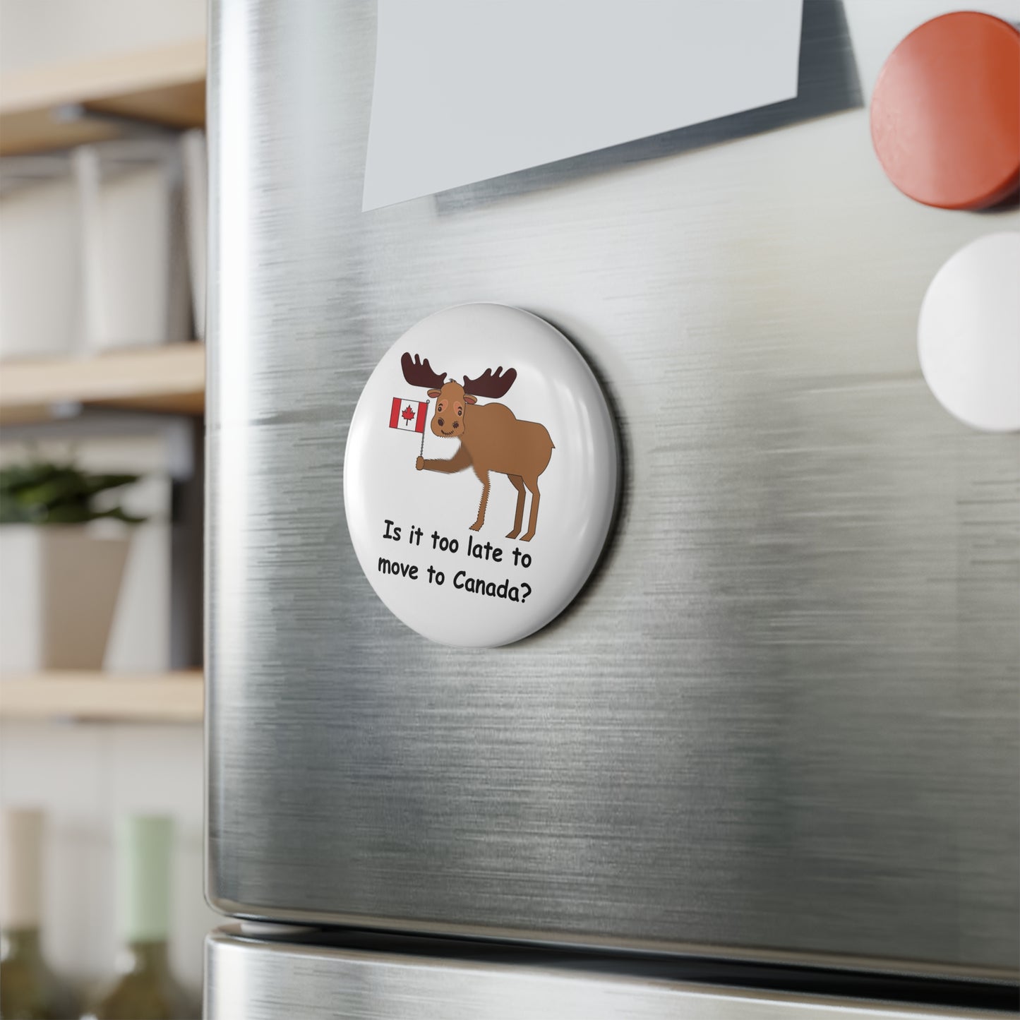 Funny Moose Canada Button Magnets - Perfect for Gifts and Home Decor