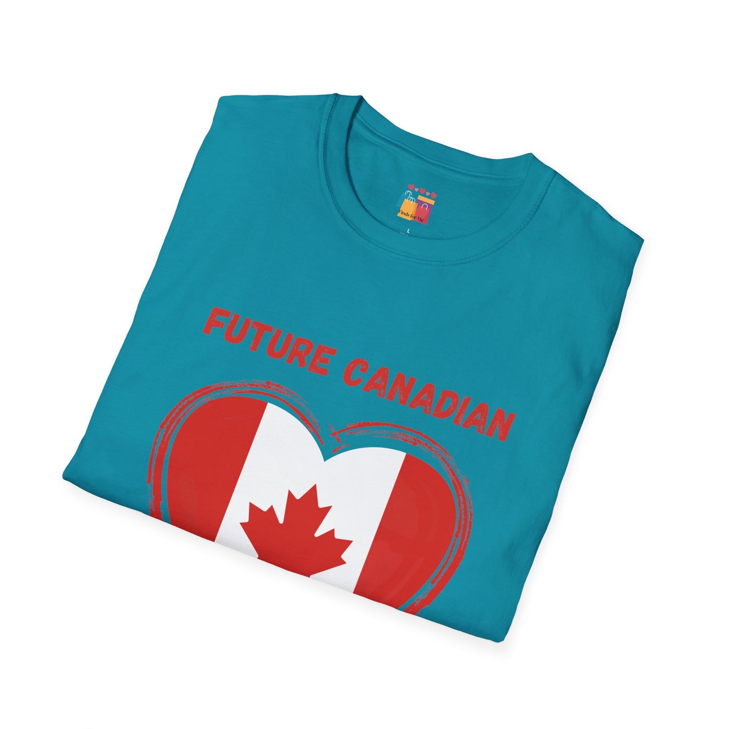 Future Canadian Unisex Softstyle T-Shirt - Perfect Gift for New Canadians