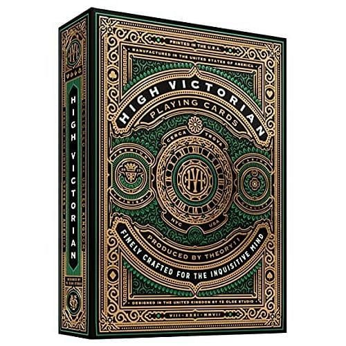 High Victorian Playing Cards Green