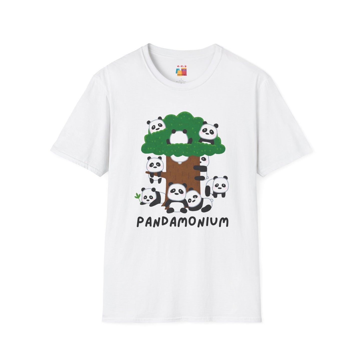 Panda Pandamonium Unisex Softstyle T-Shirt - Cute Nature Graphic Tee