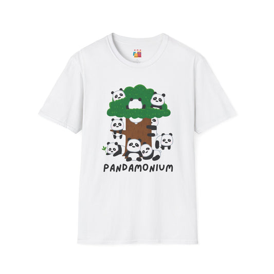 Panda Pandamonium Unisex Softstyle T-Shirt - Cute Nature Graphic Tee