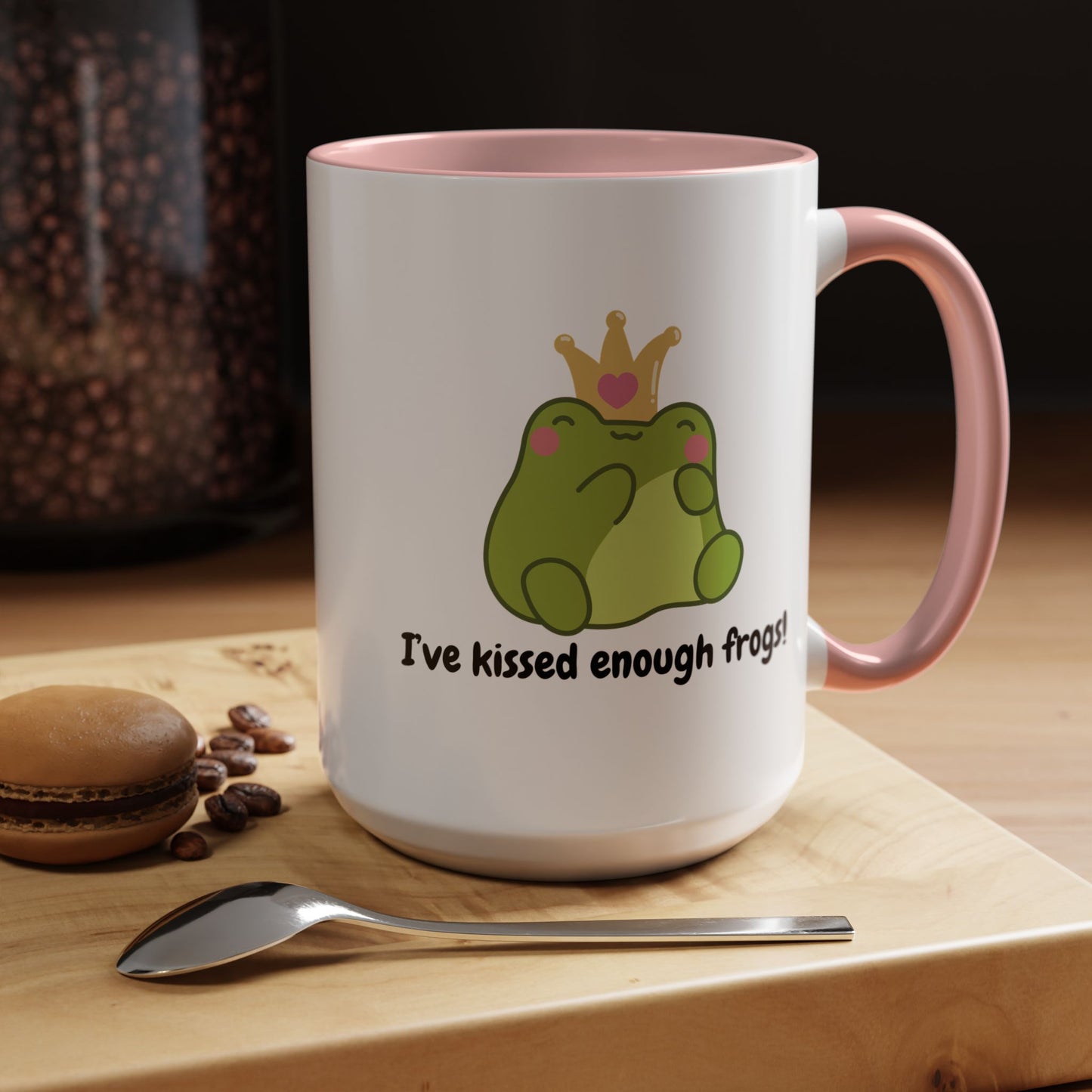 Cute Frog Coffee Mug - 'I've Kissed Enough Frogs!' - Fun Gift for Frog Lovers