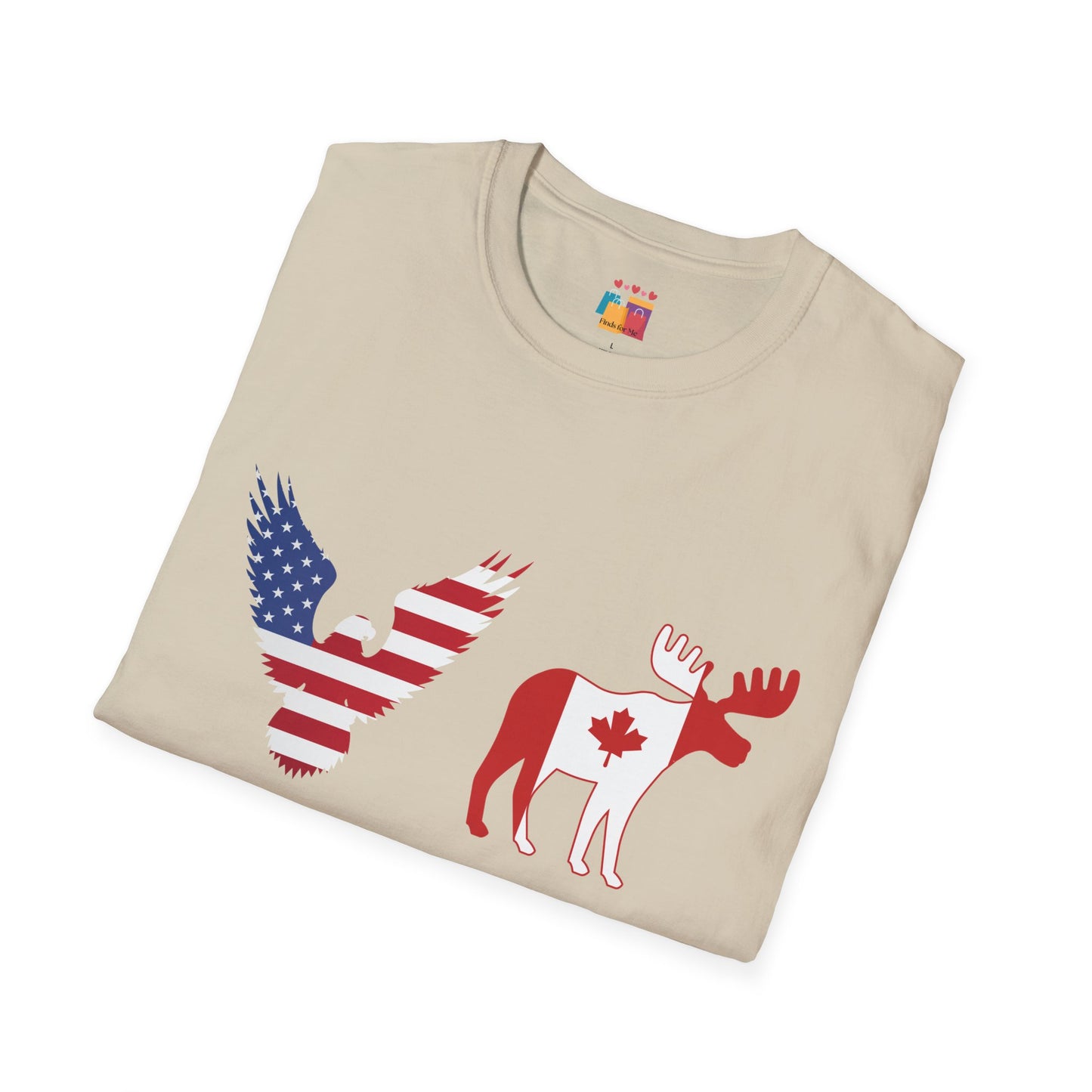 Unisex Softstyle T-Shirt - American Born & Canada Bound Graphic Tee