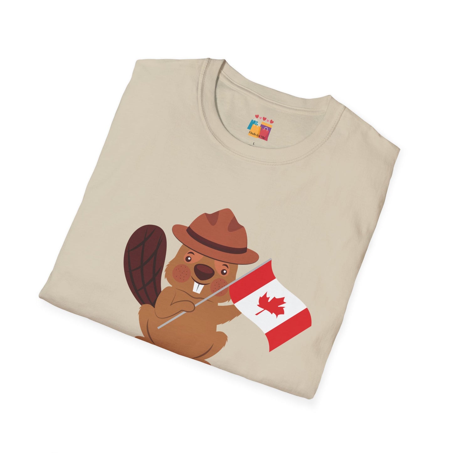 Cute Canadian Beaver Unisex Softstyle T-Shirt