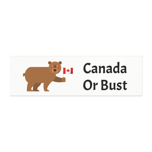 Cute Canada Or Bust Car Magnet for Adventure Lovers