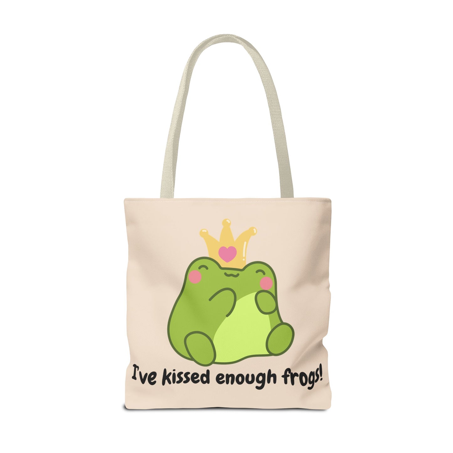 Cute Froggy Tote Bag - 'I've Kissed Enough Frogs!'