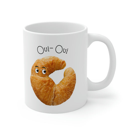 Oui Oui French Croissant Novelty Mug