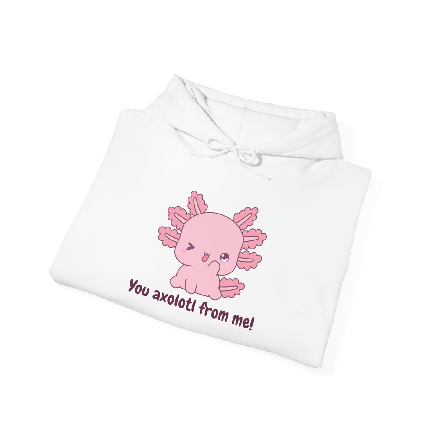 Funny Axolotl Hoodie - "You Axolotl From Me!" - Unisex Heavy Blend Sweatshirt