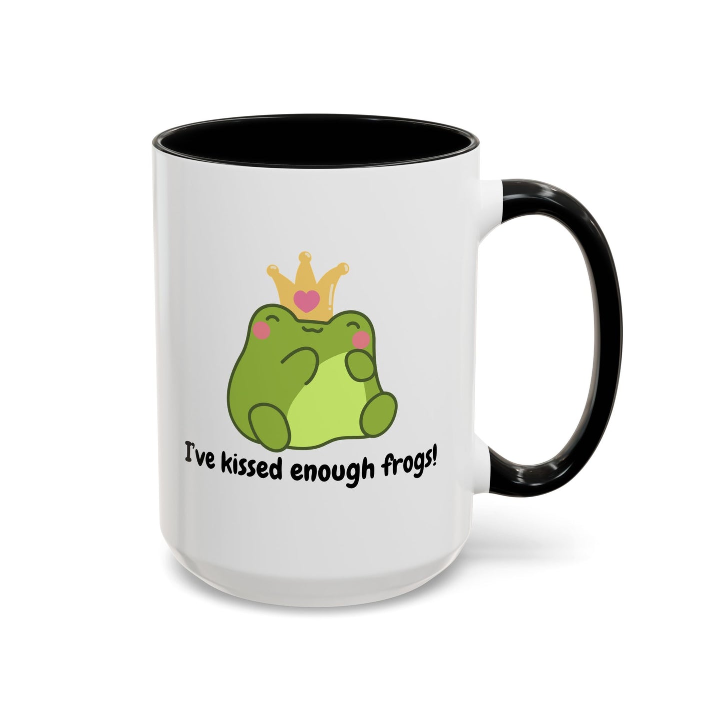 Cute Frog Coffee Mug - 'I've Kissed Enough Frogs!' - Fun Gift for Frog Lovers