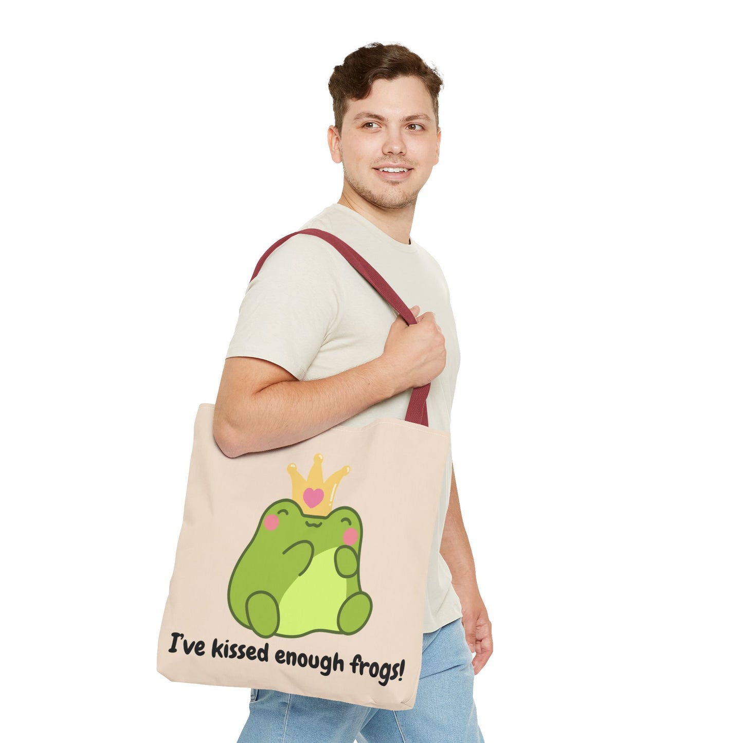 Cute Froggy Tote Bag - 'I've Kissed Enough Frogs!'