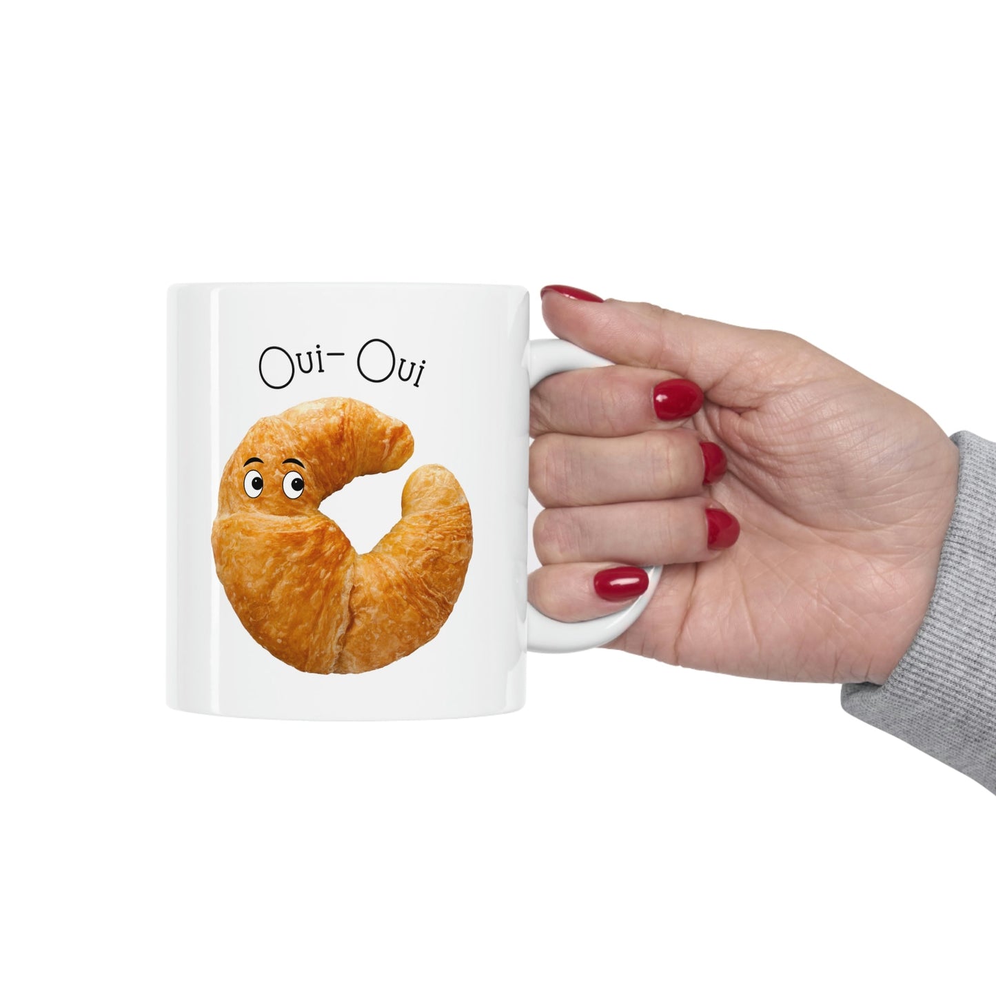 Oui Oui French Croissant Novelty Mug