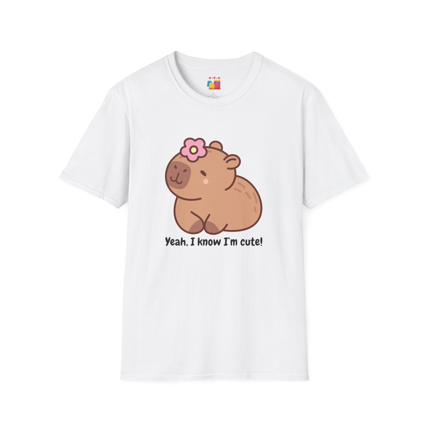 Cute Capybara Unisex Softstyle T-Shirt - Fun & Playful Design for Animal Lovers