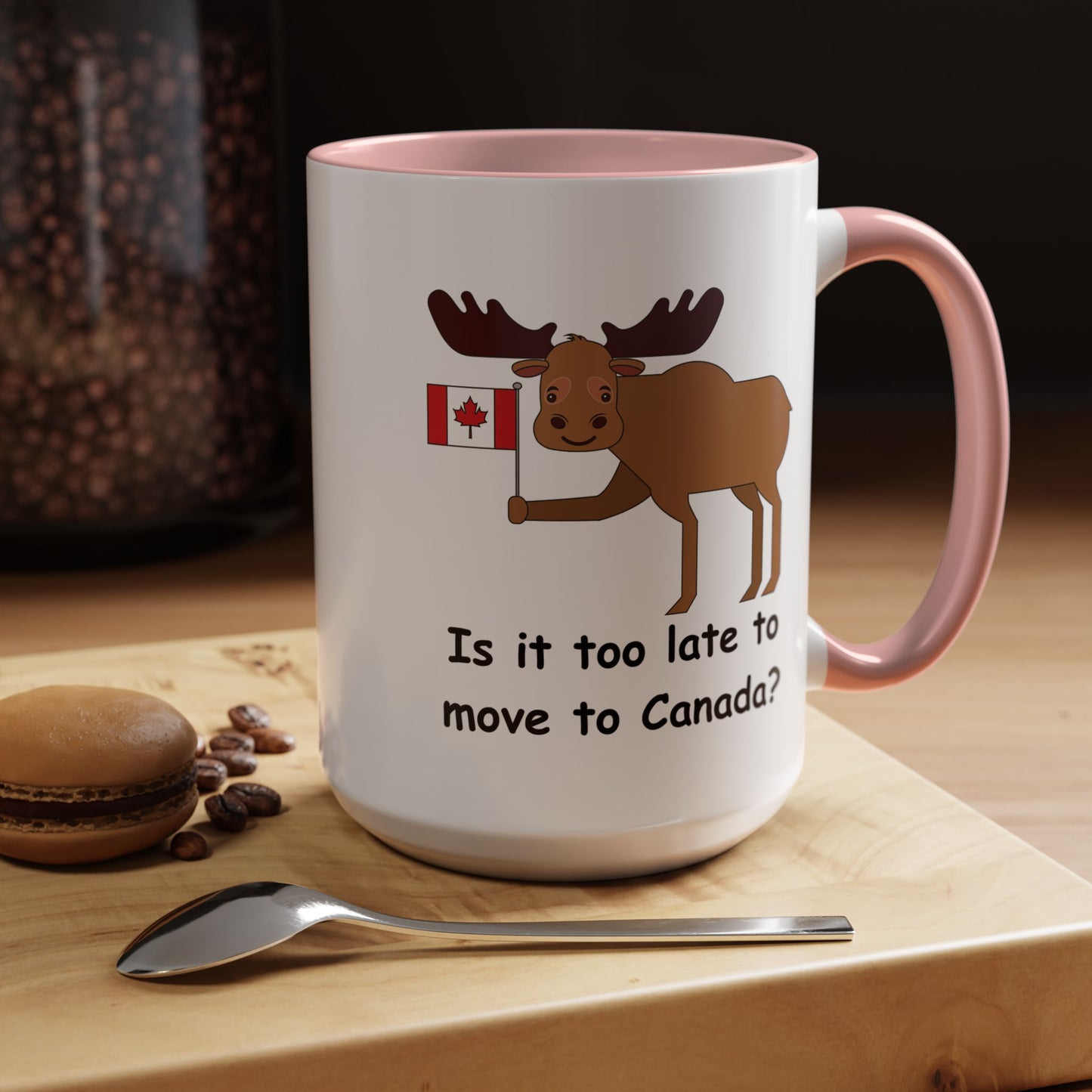 Funny Moose Accent Coffee Mug - Perfect Gift for Canada Lovers