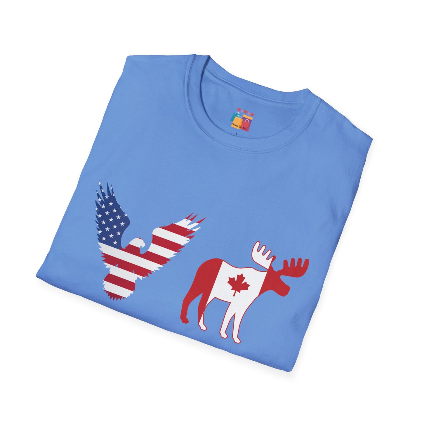 Unisex Softstyle T-Shirt - American Born & Canada Bound Graphic Tee