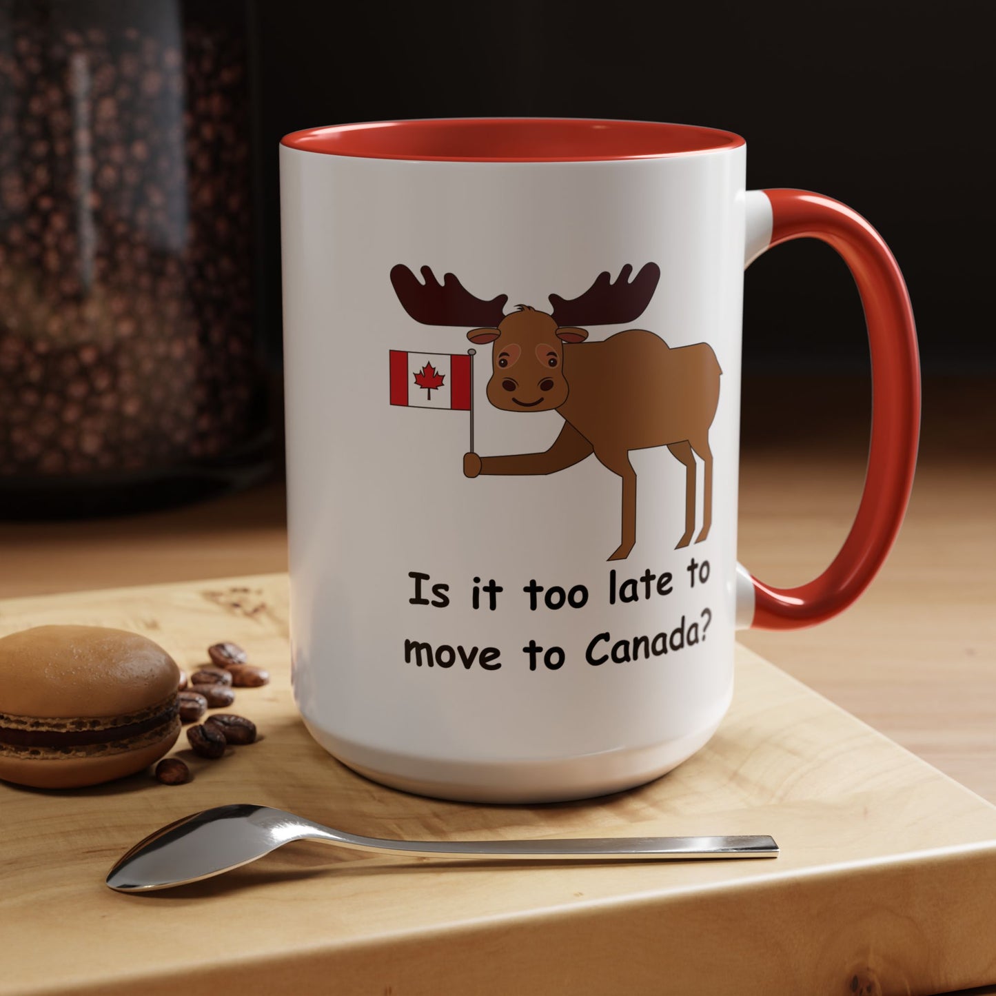 Funny Moose Accent Coffee Mug - Perfect Gift for Canada Lovers