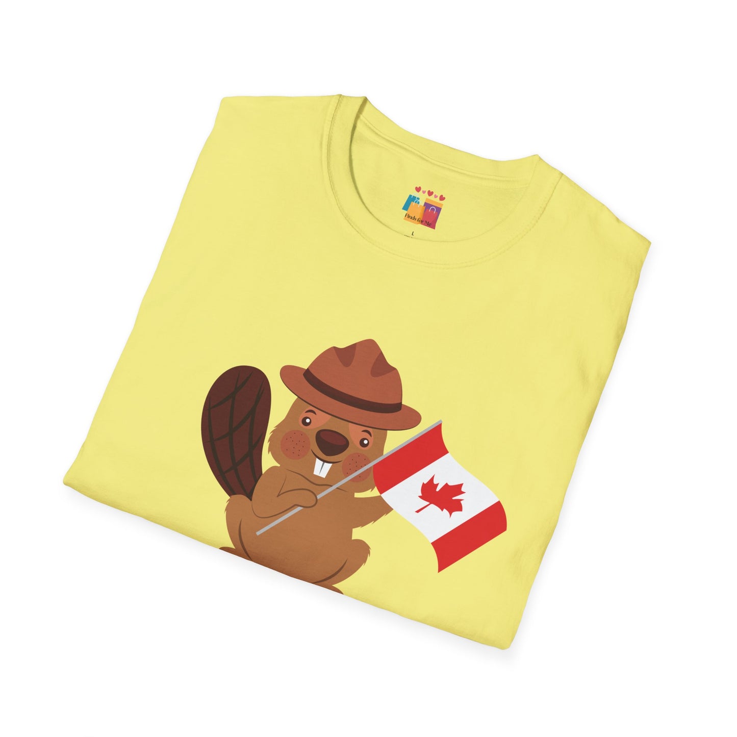 Cute Canadian Beaver Unisex Softstyle T-Shirt