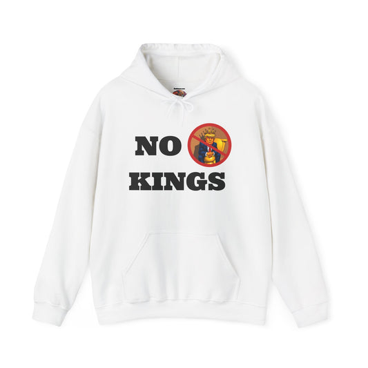 NO KINGS Hoodie — Anti-Monarchist Graphic Pullover