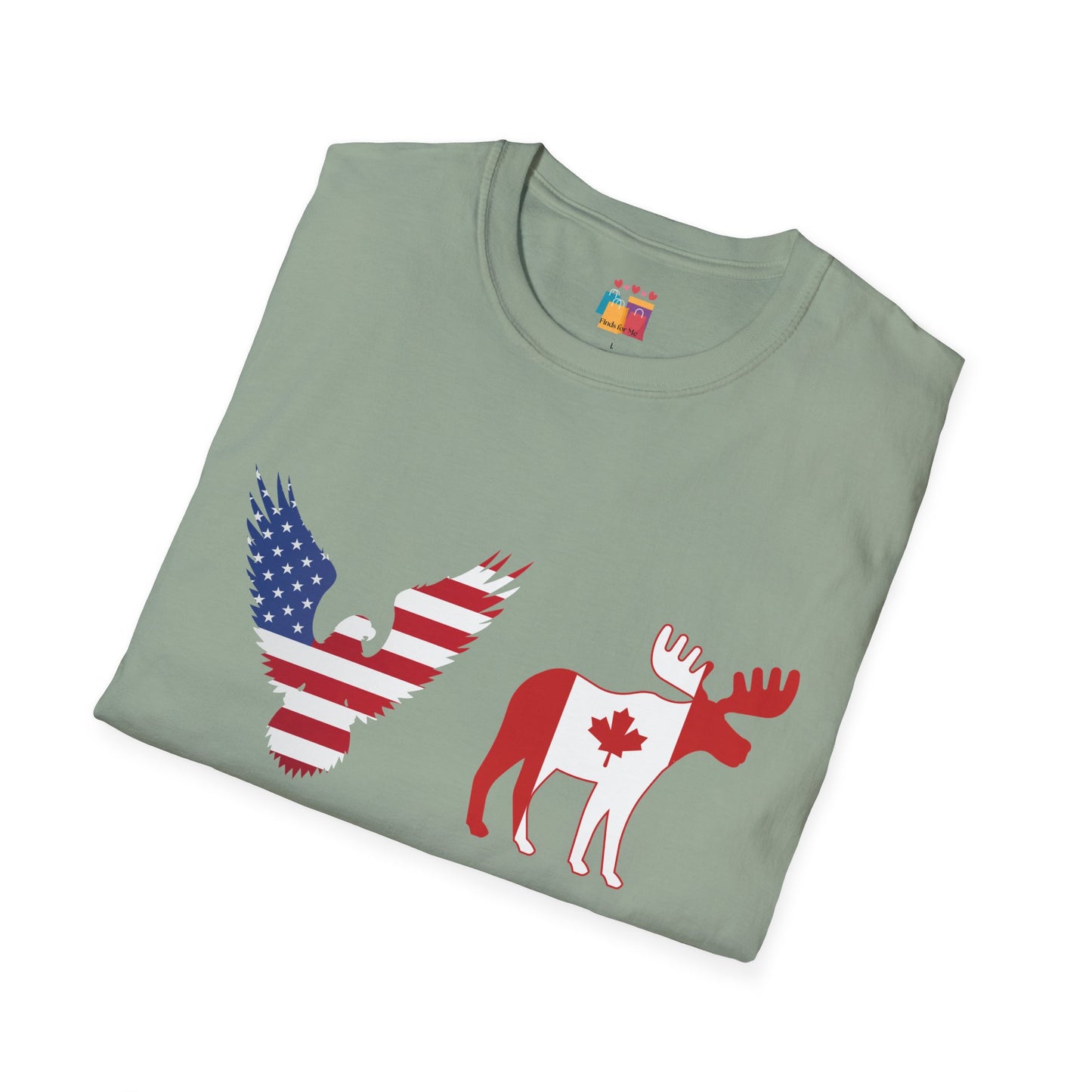 Unisex Softstyle T-Shirt - American Born & Canada Bound Graphic Tee