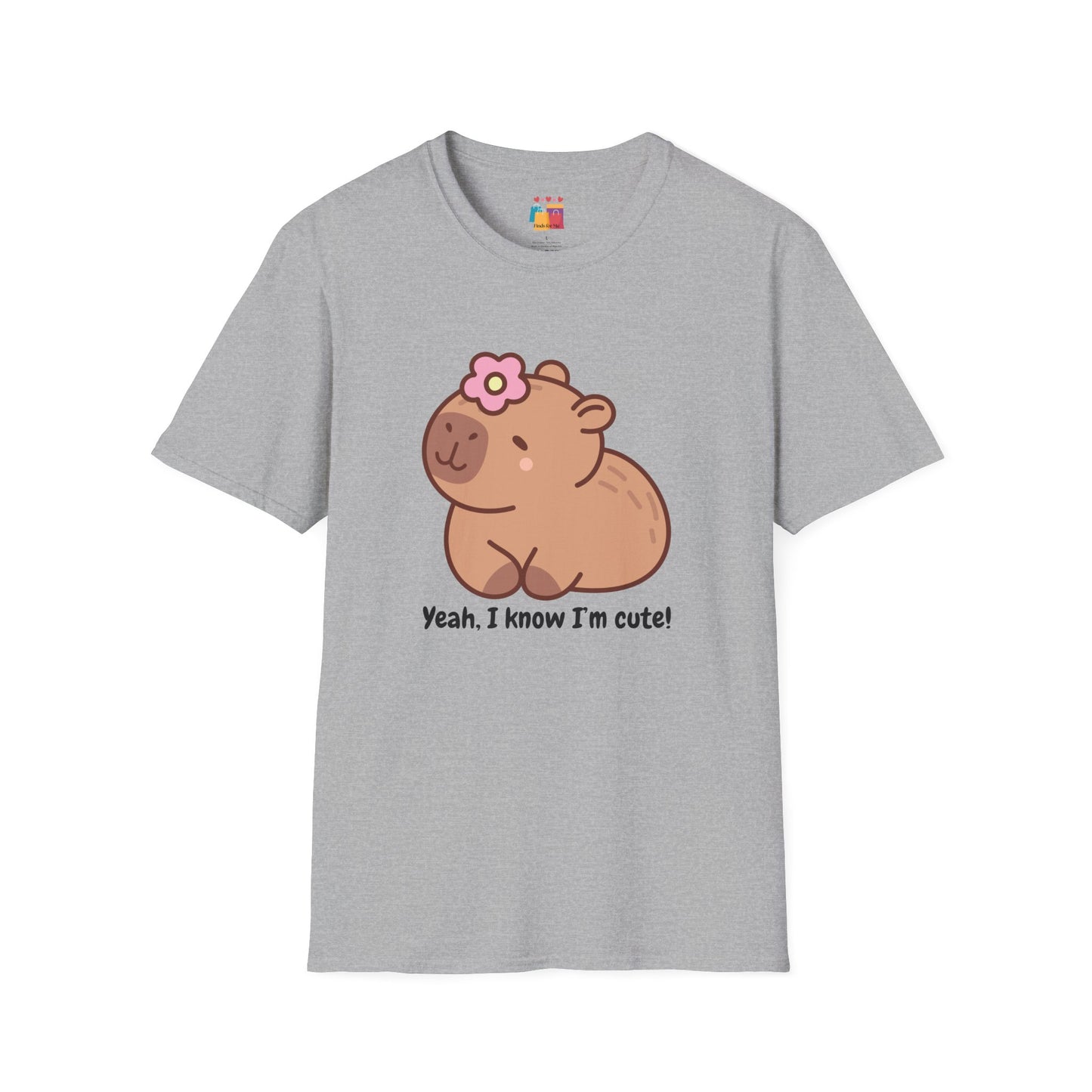 Cute Capybara Unisex Softstyle T-Shirt - Fun & Playful Design for Animal Lovers