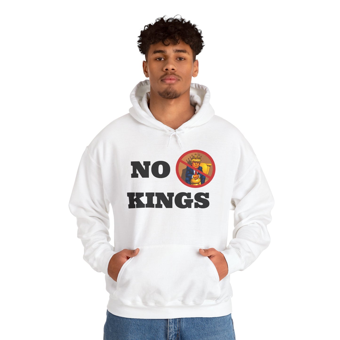 NO KINGS Hoodie — Anti-Monarchist Graphic Pullover
