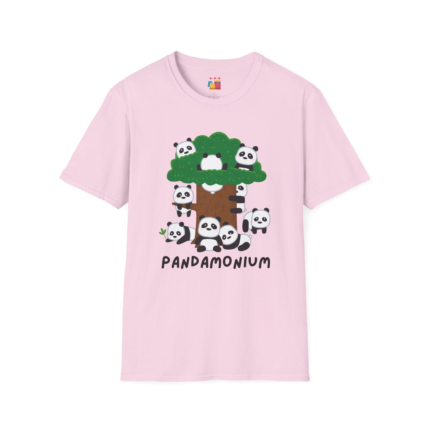 Panda Pandamonium Unisex Softstyle T-Shirt - Cute Nature Graphic Tee