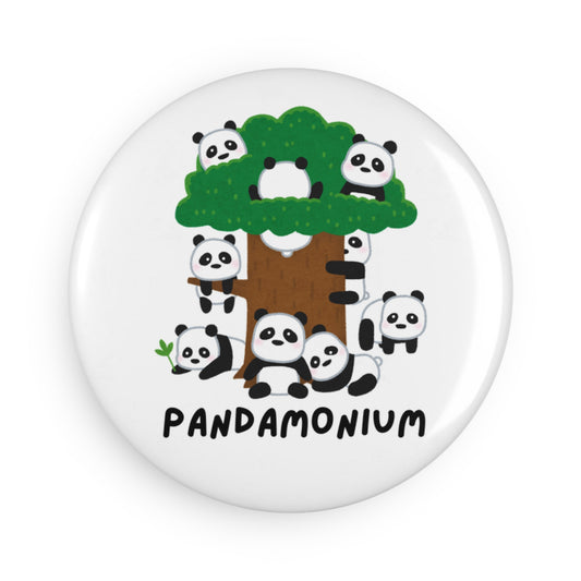 Cute Panda Magnet Set - 'Pandamonium' Design - Cheerful Decorative Fridge Magnet