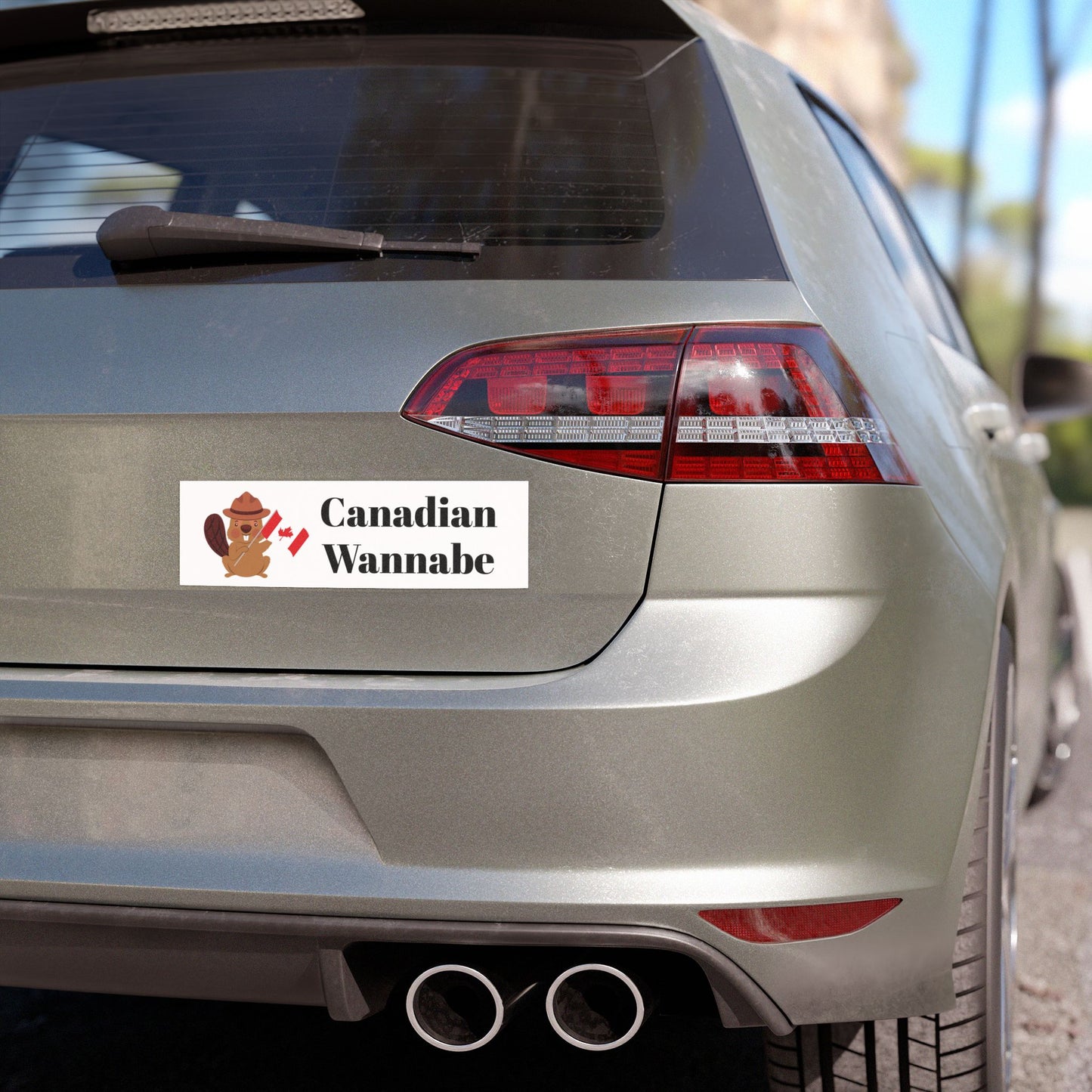 Fun Canadian Wannabe Car Magnet - Ideal for Proud Canucks and Road Trip Enthusiasts