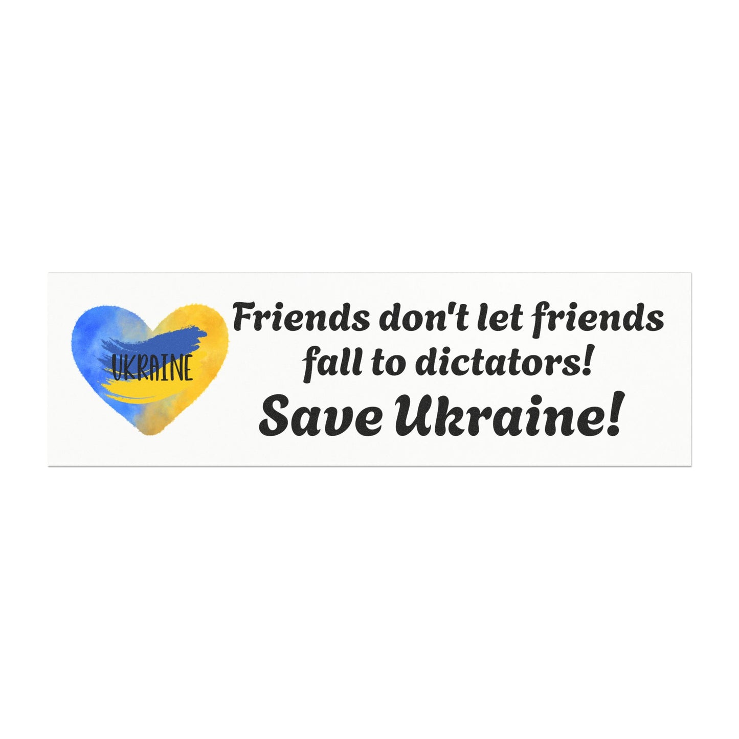 Save Ukraine Car Magnet - Support Freedom & Stand Against Dictators