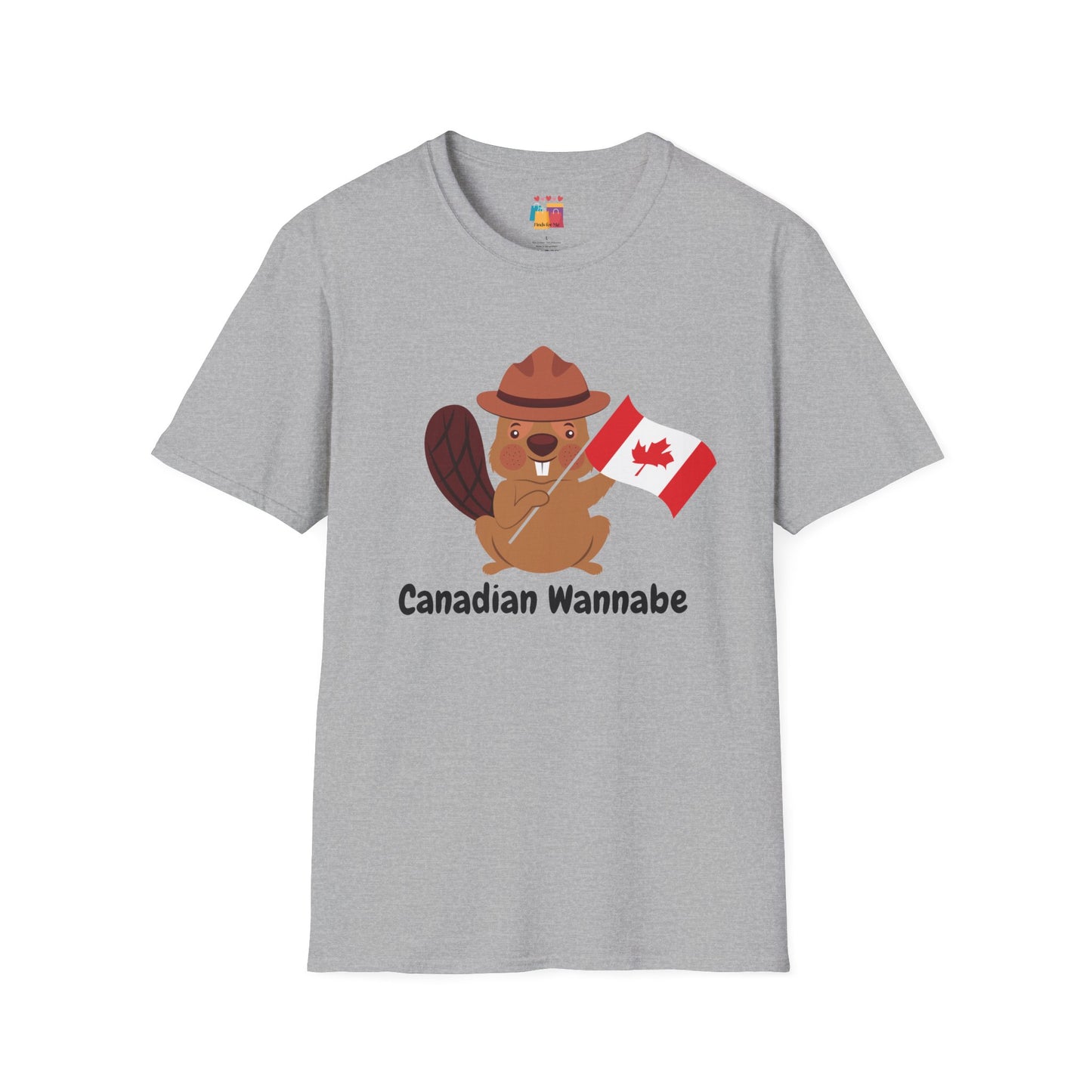 Cute Canadian Beaver Unisex Softstyle T-Shirt