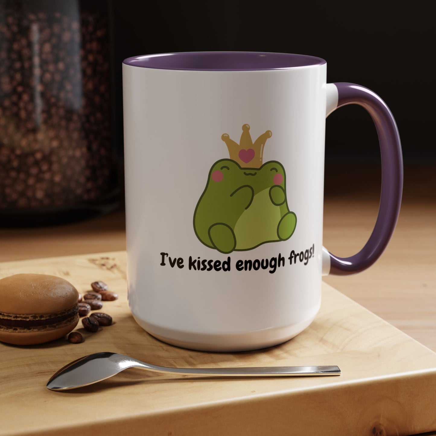 Cute Frog Coffee Mug - 'I've Kissed Enough Frogs!' - Fun Gift for Frog Lovers