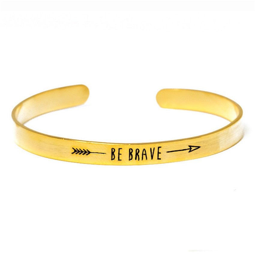 Fashion Stainless Steel Inspirational Be Brave