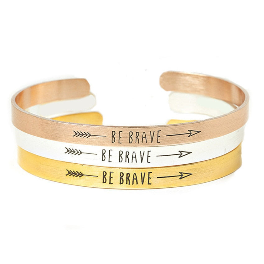 Fashion Stainless Steel Inspirational Be Brave