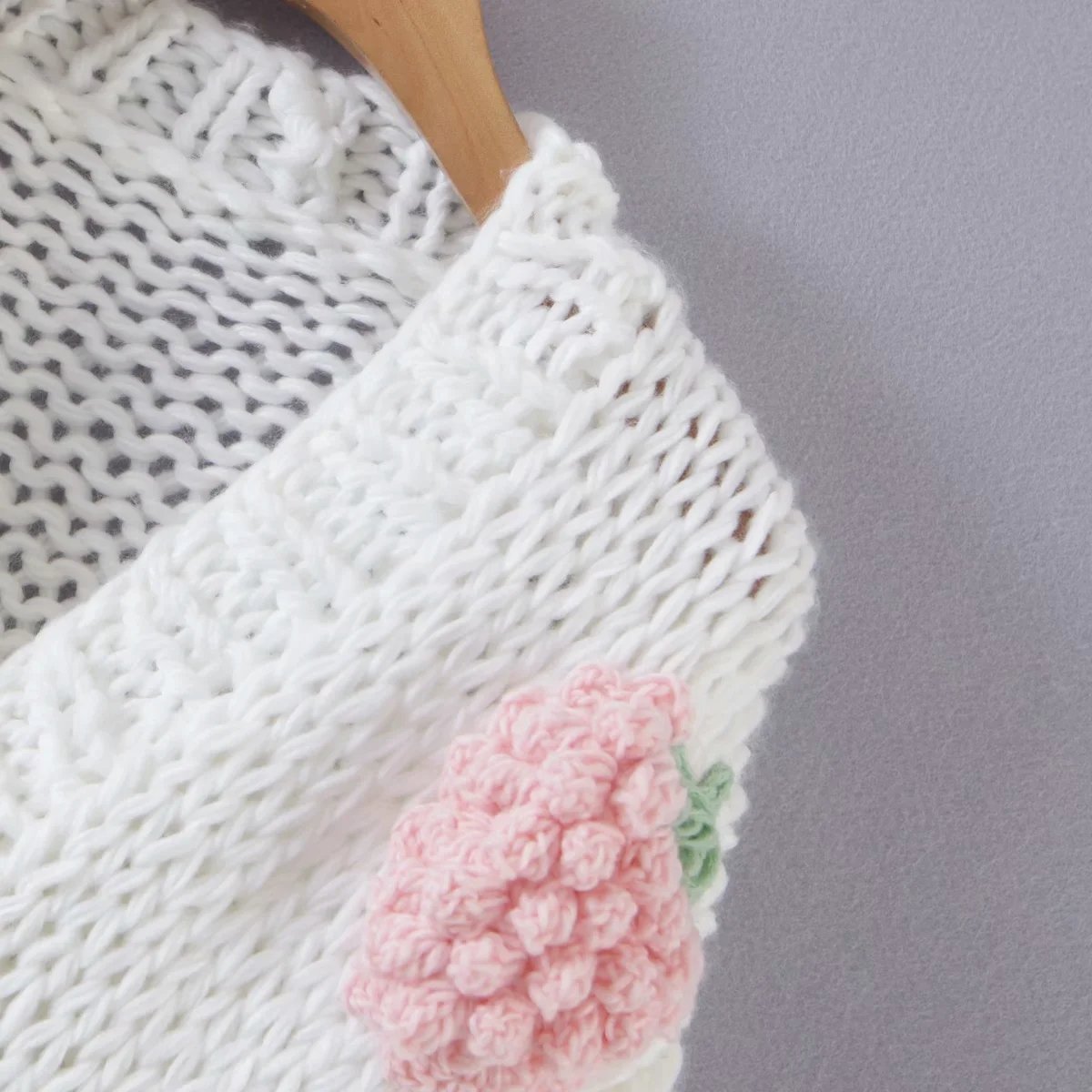 Cute Strawberry Handmade Cardigan Knitting Sweater
