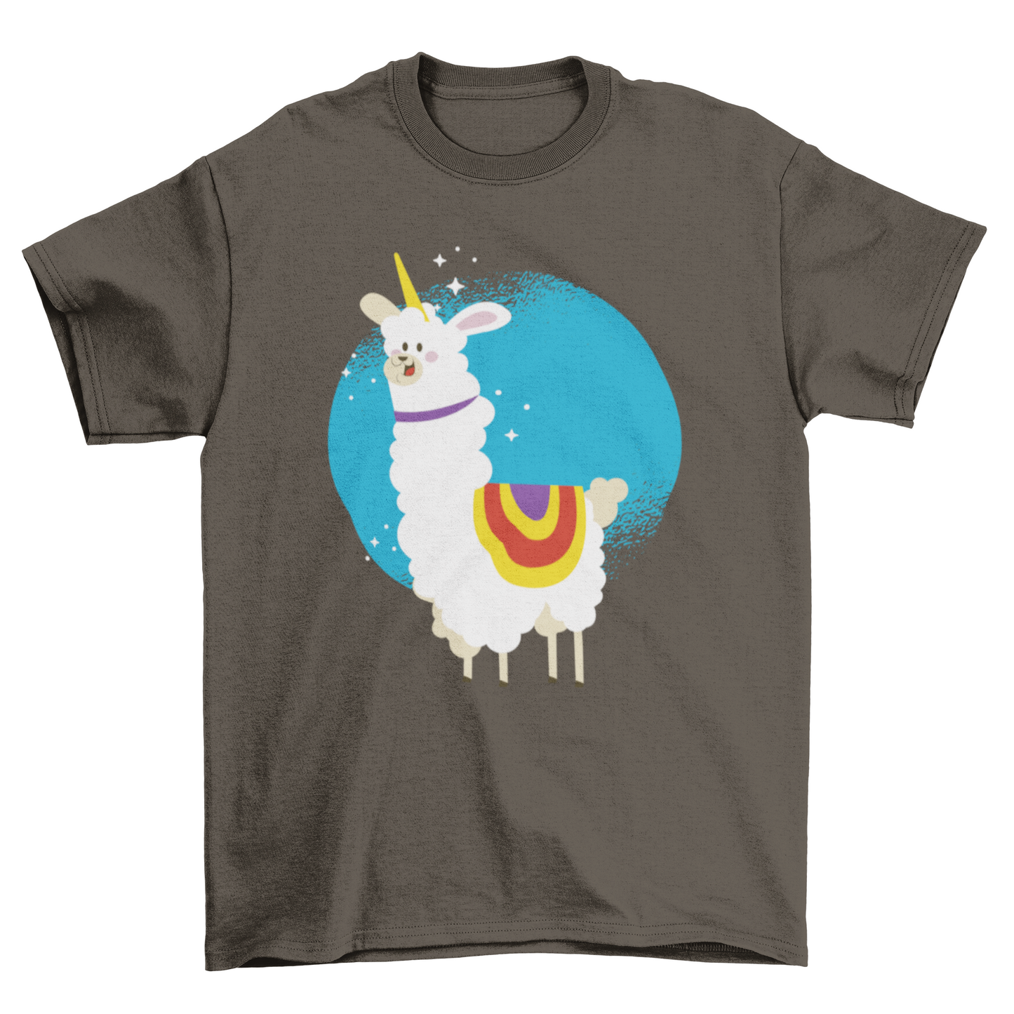Cute illustration of Mythical llama Alpaca Unicorn T-Shirt