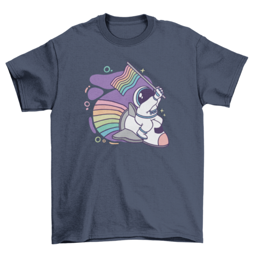 Astronaut pride cartoon t-shirt