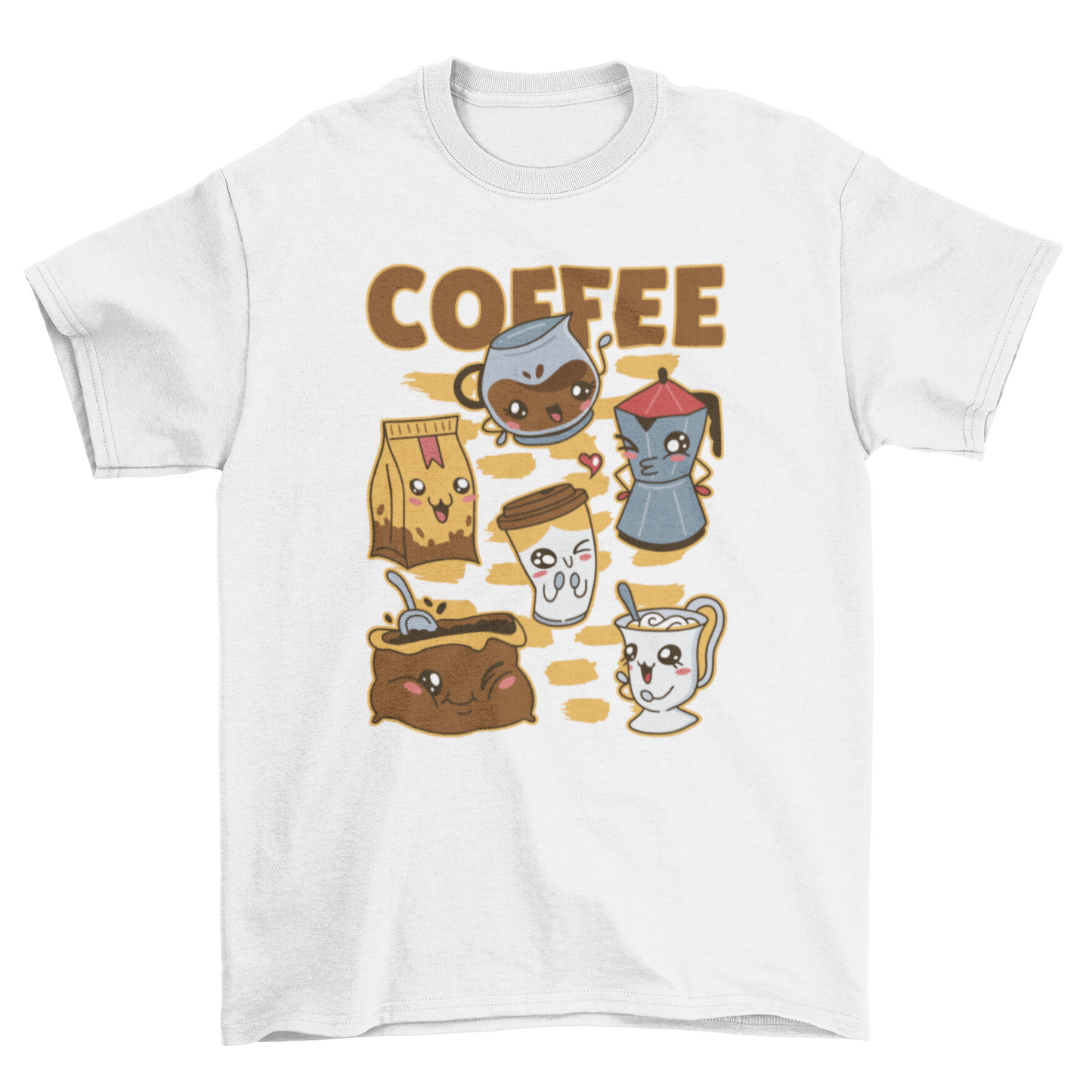 Coffee drink set kawaii t-shirt