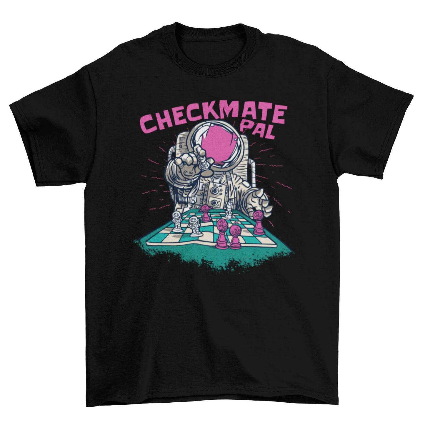 Checkmate astronaut chess t-shirt